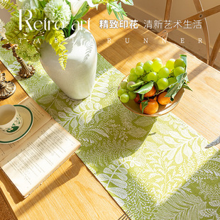 2025 New Table Runner Light Luxury High-end Sense Household Imitation Cotton and Linen Tea Tablecloth Decorative Entrance Cabinet Cover Cloth Strip Wholesale