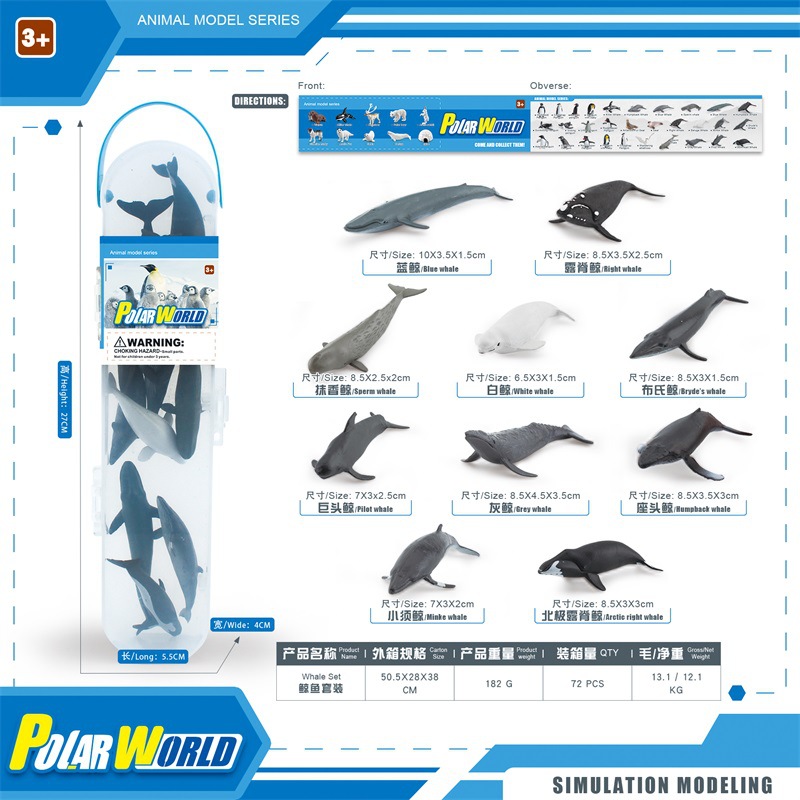 Transfronterizo simulación Antártico Ártico Pingüino ballena modelo enlatado mini Mundo Polar animal traje adornos estáticos