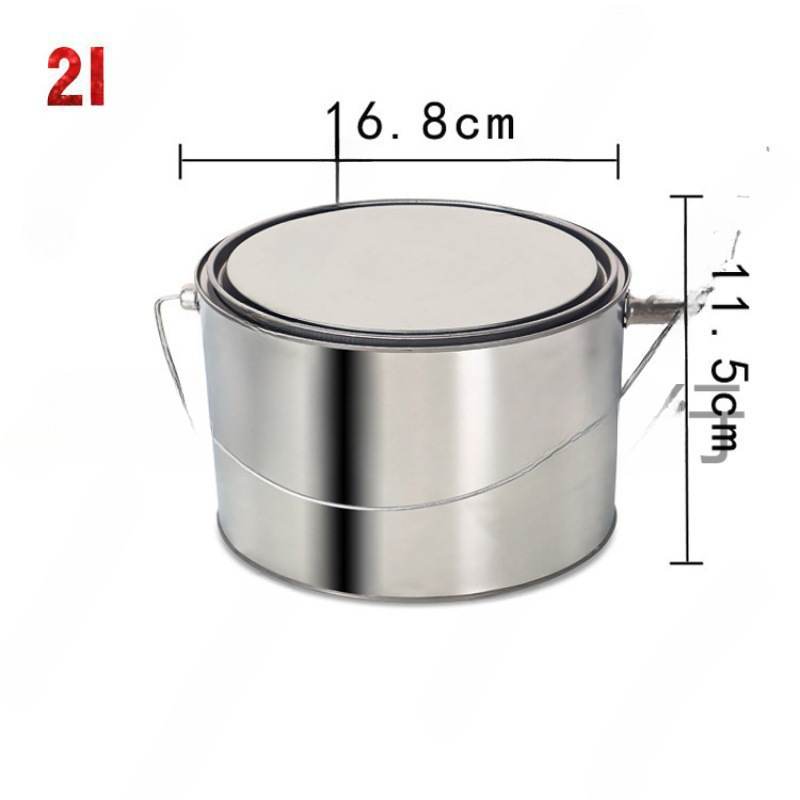 新款沥青取样桶留样铁罐手提油漆桶带盖铁桶分装密封罐子铁皮桶圆