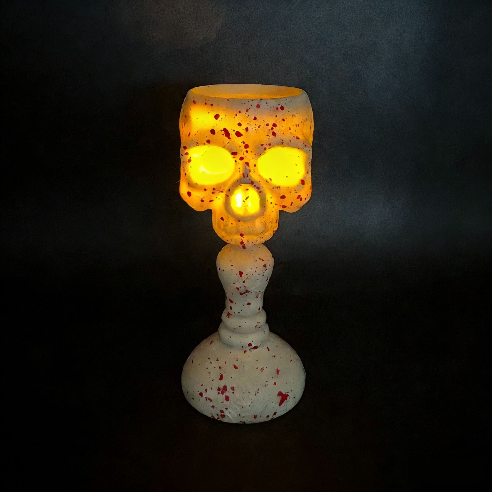 Nuevo Halloween decoración lámpara calavera candelabrera LED iluminante lámpara de noche tabla de fantasmas de la atmósfera del festival de props