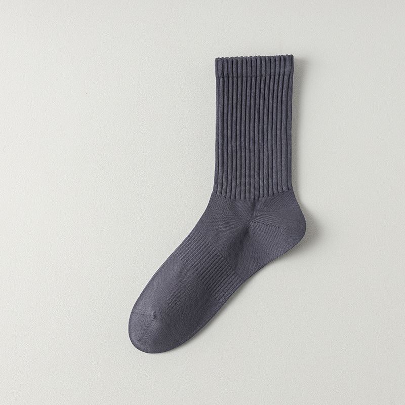 Calcetines de algodón de color sólido para hombres, 100 calcetines de algodón anti-balling, embalaje independiente sin costuras de hueso, calcetines de algodón para hombres al por mayor