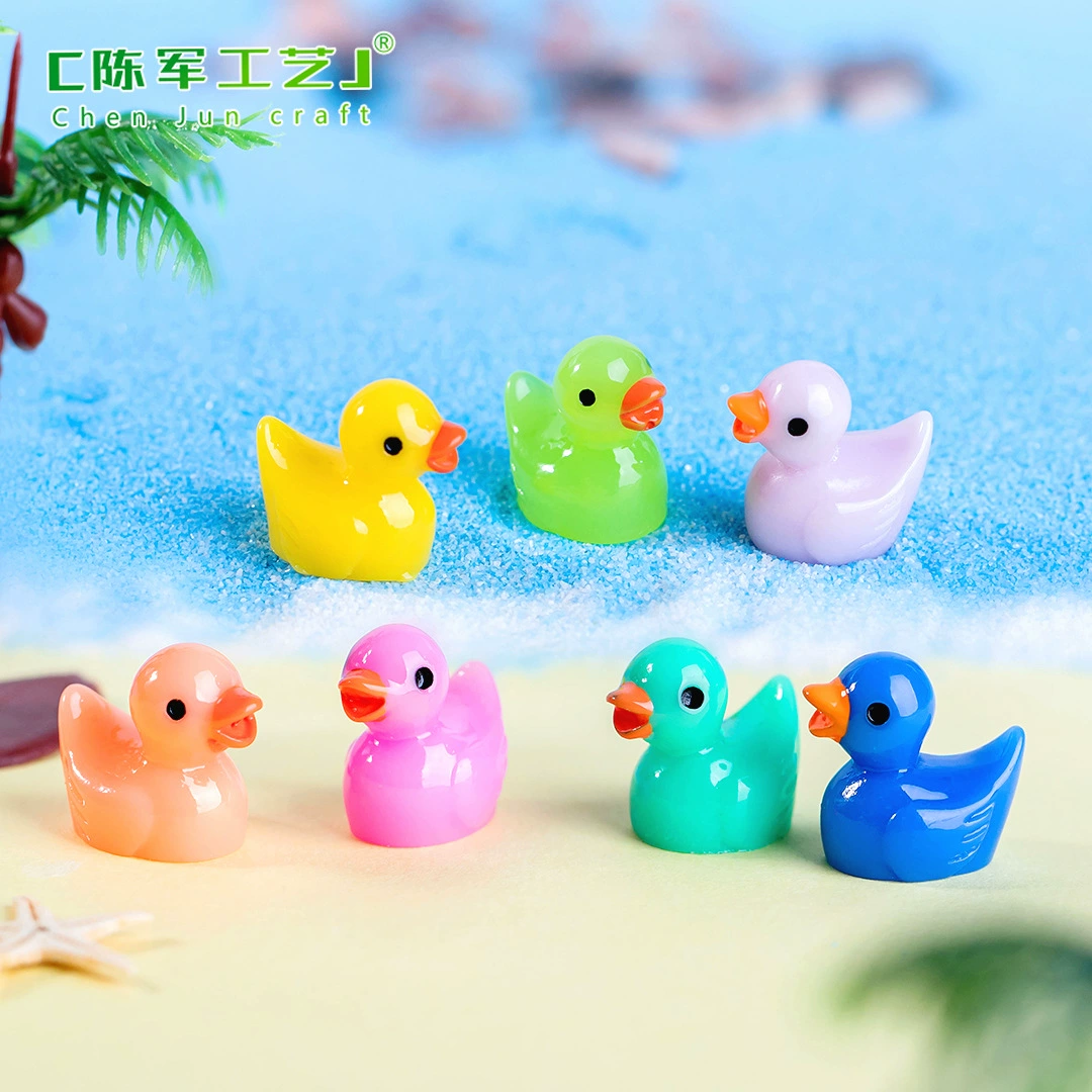 Pendant (B.Duck) mini duck minifigure, glossy resin, assorted colors, 1.8×1.2×1.6 cm