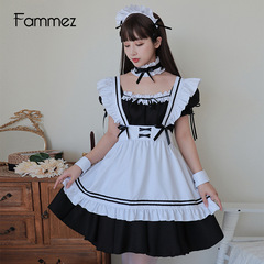 Plus-size maid dress soft frilly skirt cosplay Mirai's Warmth cute Lolita maid uniform female otokonusha skirt set