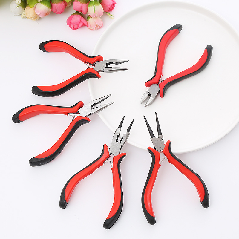 手工尖嘴钳子多功能打孔钳工具批发斜口钳迷你尖嘴钳DIY大力剪刀