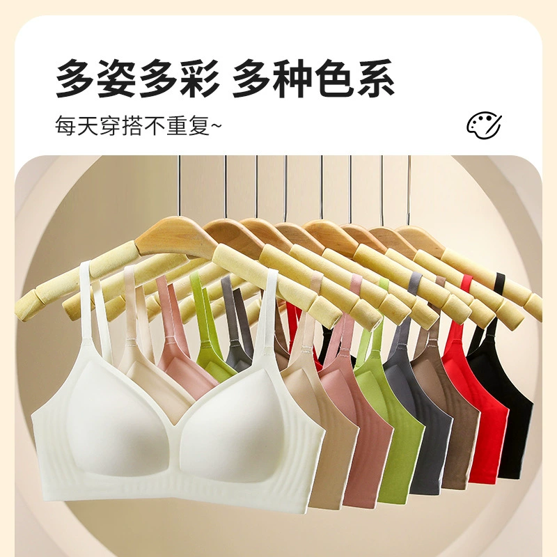 Push up bra, thin underwear, supporting comfortable wireless bra, bra top