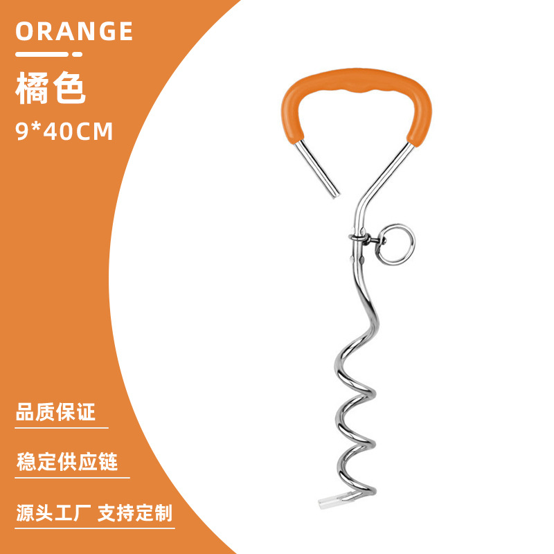 Fábrica en stock perro al aire libre perro pila fija pila cromo perno perro espiral tierra clavo tierra ancla perro perno Amazon Venta caliente