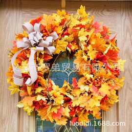 跨境亚马逊新品感恩节万圣节丰收节枫叶秋色装饰橱窗商场酒店挂饰