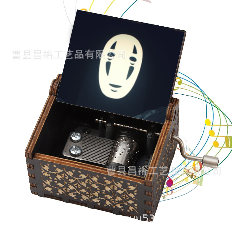 木製の手作りオルゴール創意カラープリント千と千尋のオルゴール木製の手を振ってオルゴールクロスボーダー専用です。