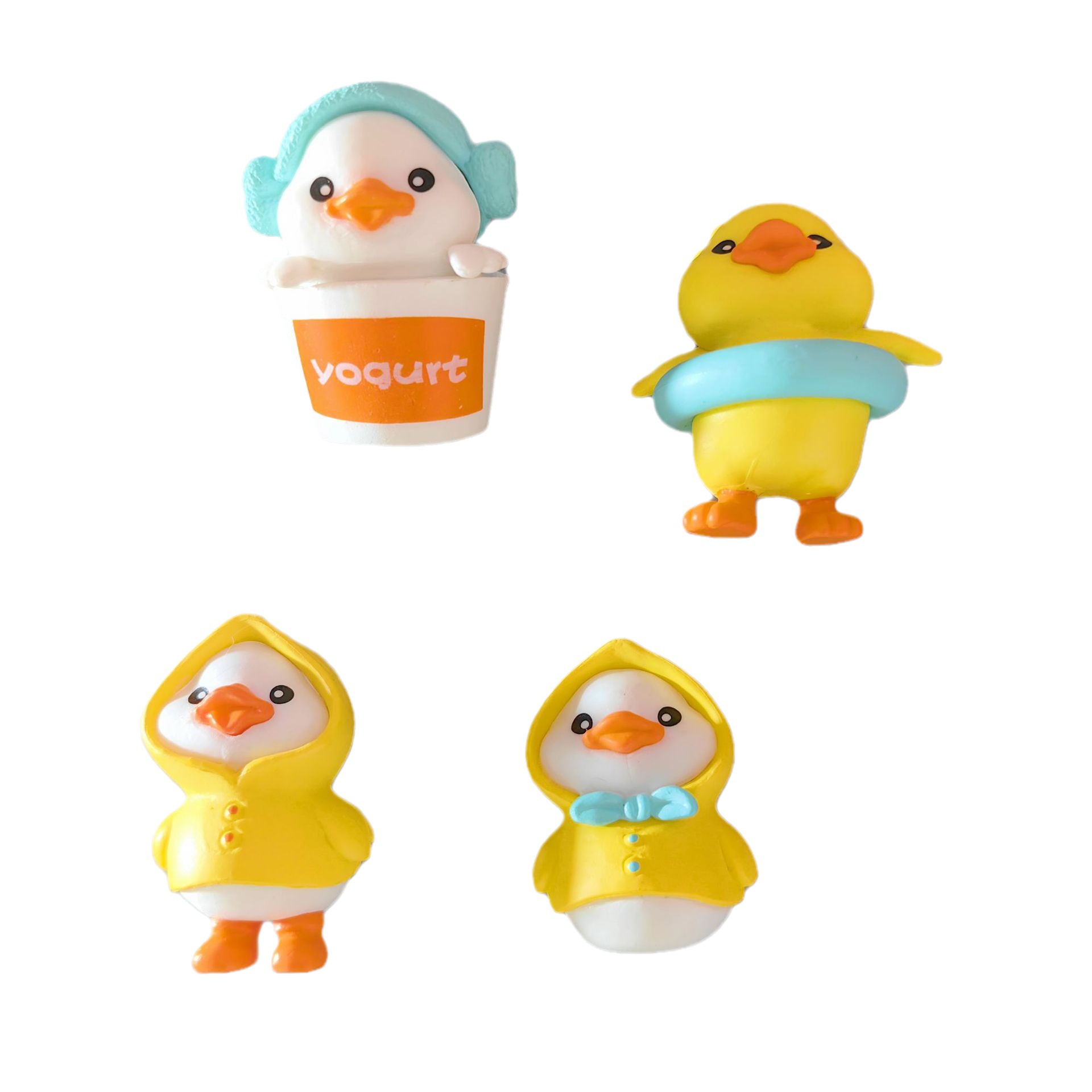 3D tridimensional lindo hogar decoración personalizada mensaje imán en línea celebridad pequeño pato amarillo imán magnético refrigerador pegatinas