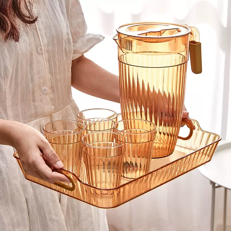 PET冷水壶大容量泡茶冰箱壶果汁壶家用夏季凉水壶花茶冷水壶冷泡