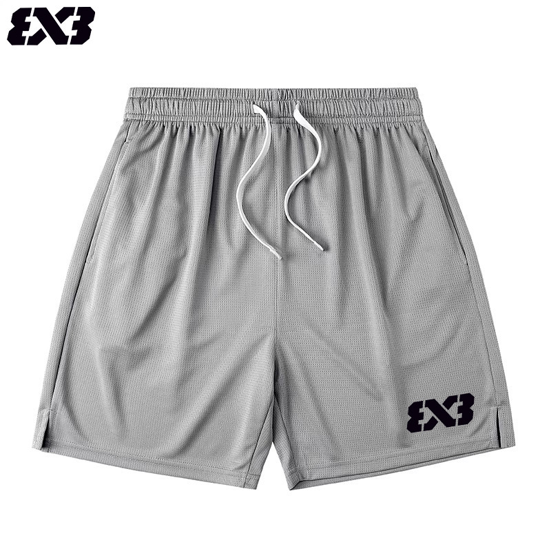 American Basketball Pants Mesh Shorts Men's Quick-Drying Knee-Length Three-Quarter Pants Fitness Running Training Sports Pants Summer