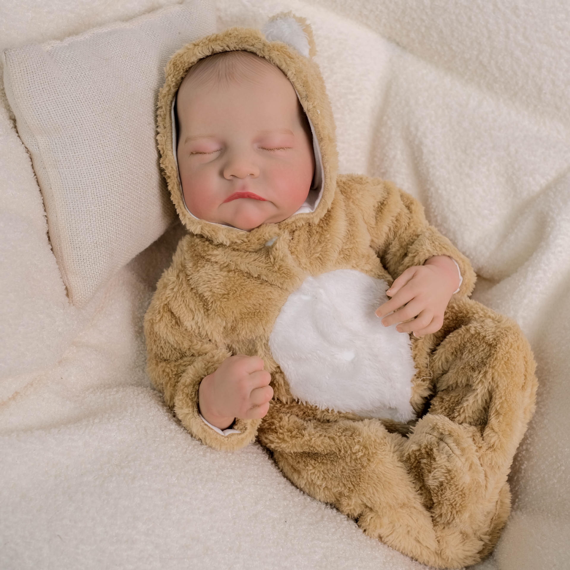 19 pulgadas renacer simulación de peluche muñeca Levi comercio electrónico transfronterizo suministro de mar azul una pieza de venta