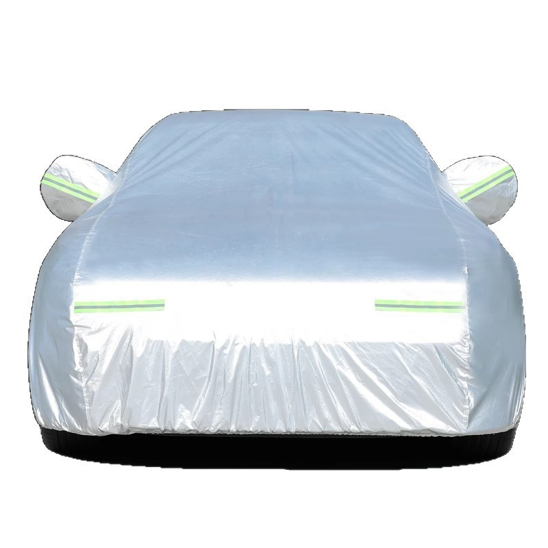 Cross-Border Popular In-Stock Car Cover, Full Coverage, Thickened Sun Protection and Rainproof Cover, Car Sunshade, All-Season Car Cover