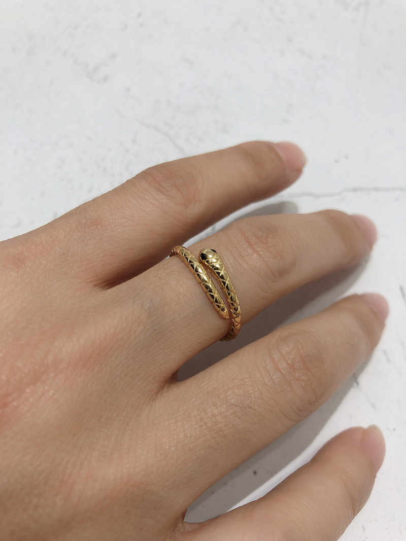 Fashion Snake Sterling Silver Plating Open Ring 1 Piece