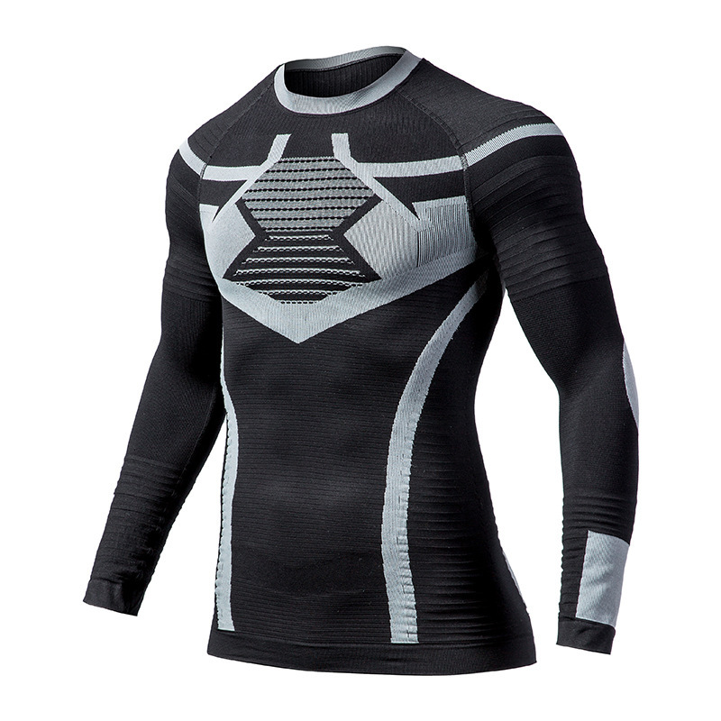 Professional Sports Compression Clothing, Long-Sleeved Quick-Drying Bodysuit, Men's and Women's Base Equipment, Warm Outdoor Ski Fitness Clothing
