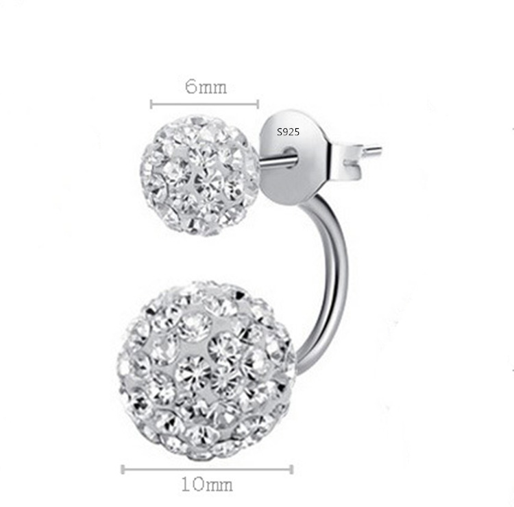 5g Weight 1 Pair 925 Sterling Silver Round Ear Studs