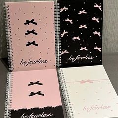 A5ピンクリボン本ins風高颜値少女心横線メモ帳学生記作業ノート
