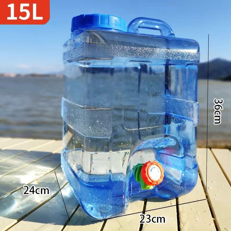 自家用車用屋外バケツ貯水タンク、蓋付きプラスチックバケツ、ミネラル水蛇口付き自動運転、純粋な水の貯蔵|undefined
