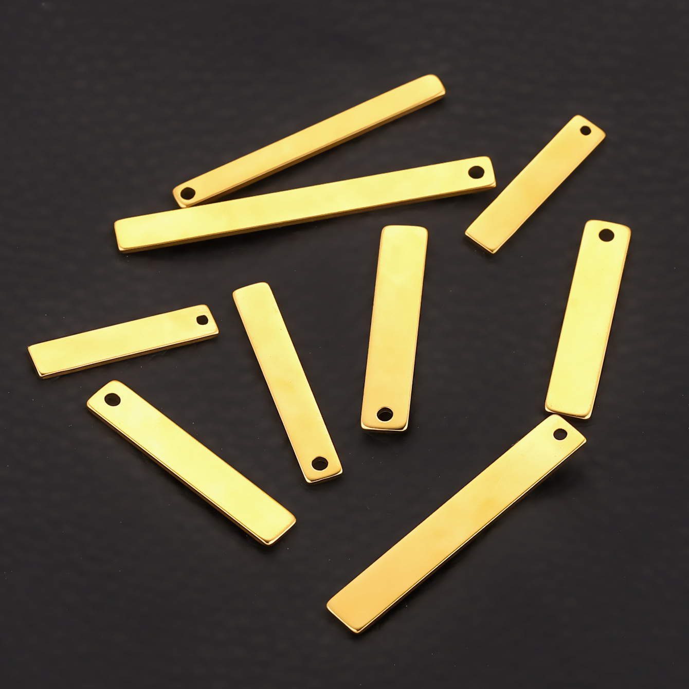 Acero inoxidable transfronterizo largo colgante etiqueta DIY accesorios de la joyería hecha a mano en blanco etiqueta pequeña etiqueta grabada