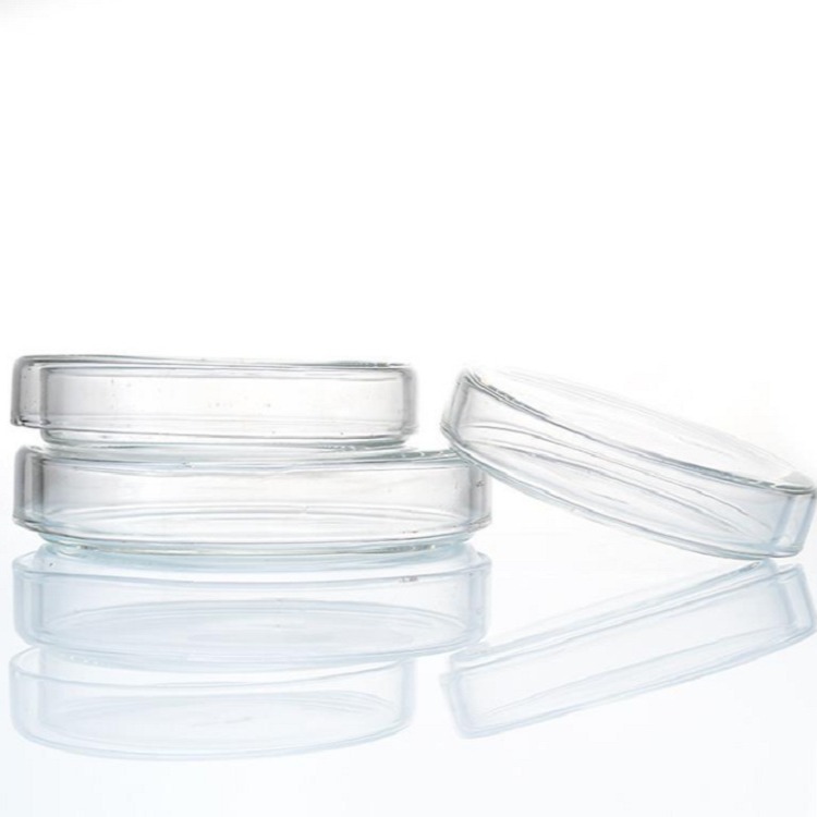 Suministro de vasos de vidrio Placa de Petri Cuantificativa Placa de vidrio soldada Placa de Petri Placa de cultivo celular Placa de laboratorio