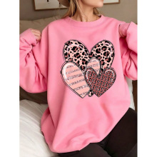 O 73351 Three-layer heart print hoodie ���ذ���ӡ������