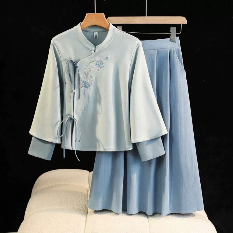 Осенний и зимний новый китайский ретро вышитый бархат из оленьей кожи