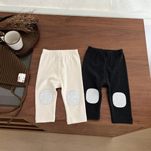 婴儿裤子秋装2025新款韩系男女宝宝洋气贴布百搭打底裤外穿大pp裤
