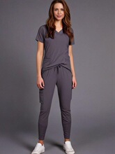N 47817 Elastic Quick Dry Beauty Salon Uniform �����ٸɹ���