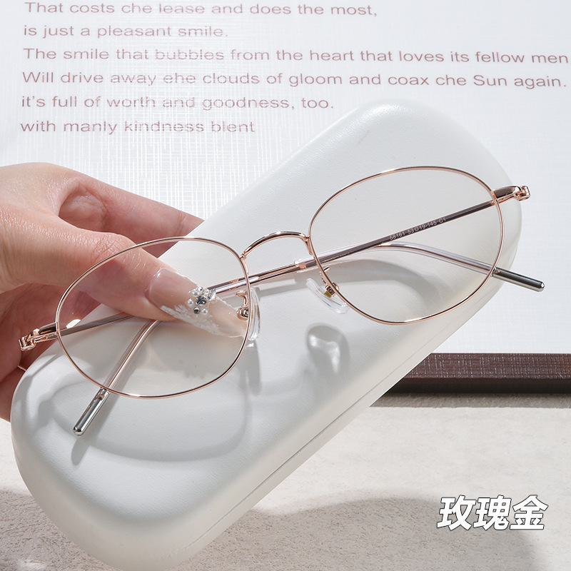 张靓颖同款超轻镜架批发58161ZM 线上爆款复古金丝细边眼镜框眼镜|undefined