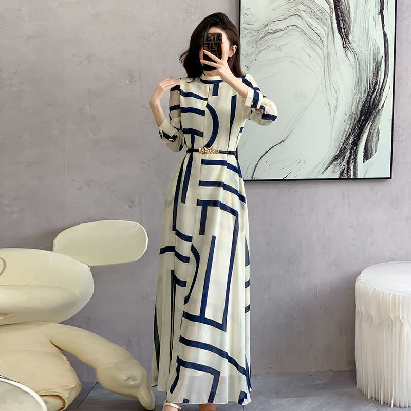 Women's Spring And Summer Extra-Long Elegant Long Dress_ecoleips.com