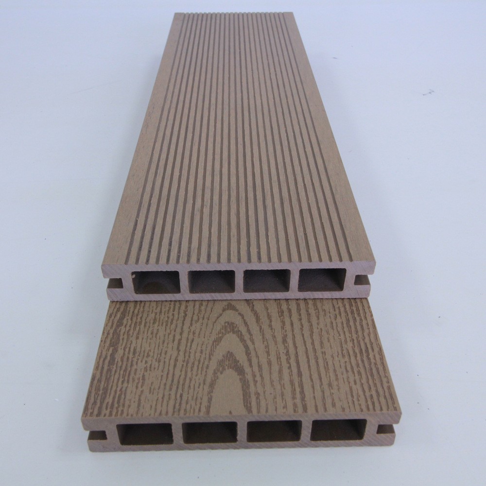 Generación WPC de agujero cuadrado al aire libre 135*25 protección del medio ambiente madera plástico paisaje pasarela pasillo anticorrosivo decoración tablero