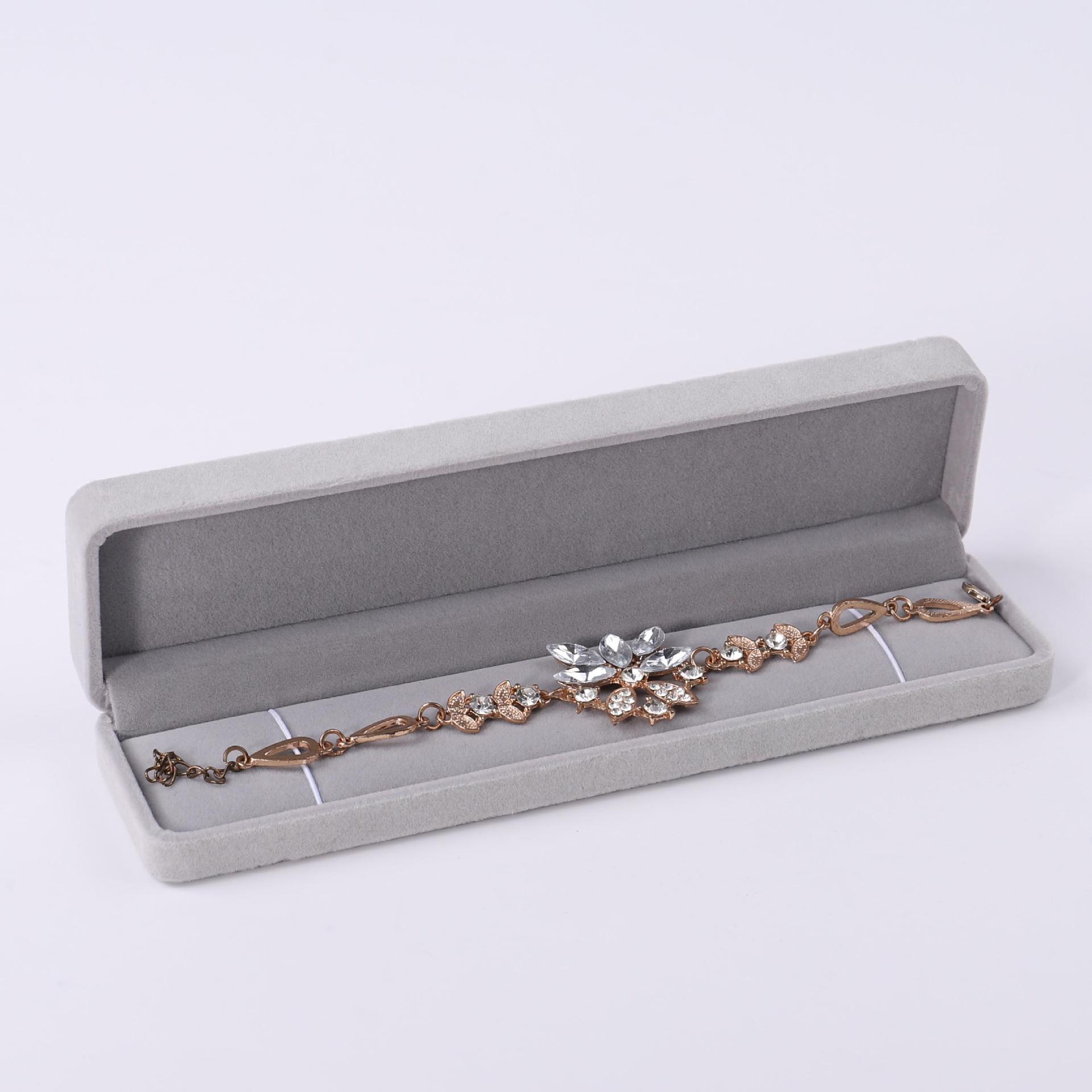 Fuente fábrica venta directa franela joyería caja de embalaje collar pendientes caja de anillo pulsera colgante caja de cadena de mano al por mayor