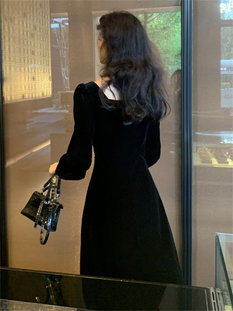 Black autumn dress