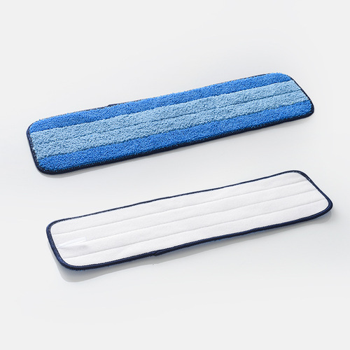 Thick Self-Adhesive Flat Mop Replacement Cloth Blue Wide Striped Home Use Wet and Dry Dual-Purpose Lazy Mop Wholesale