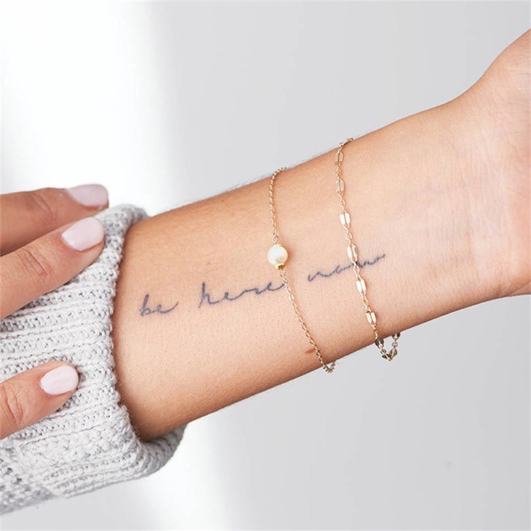 Blade chain, Thin chain Chain Type Business, Travel Occasion PVD Coated 14K Gold Real Gold Plated U Shape Stainless Steel Fashion Waterproof Non Tarnish 304 Stainless Steel Bracelets