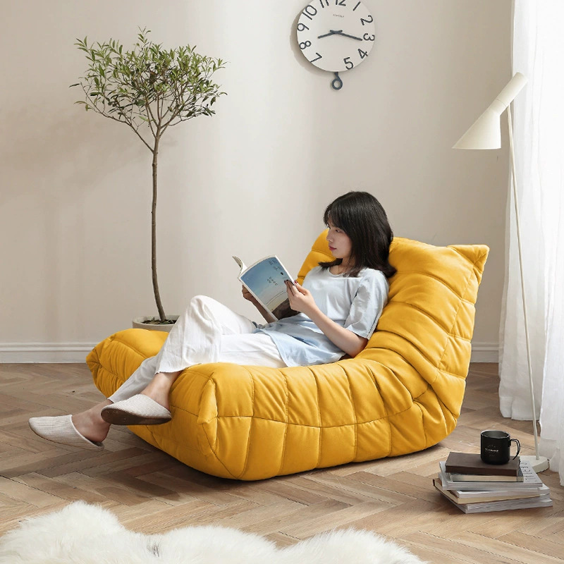 Sofá perezoso nórdico moderno pequeño tipo de casa sala de estar red simple oruga aterrizaje tatami silla reclinable individual