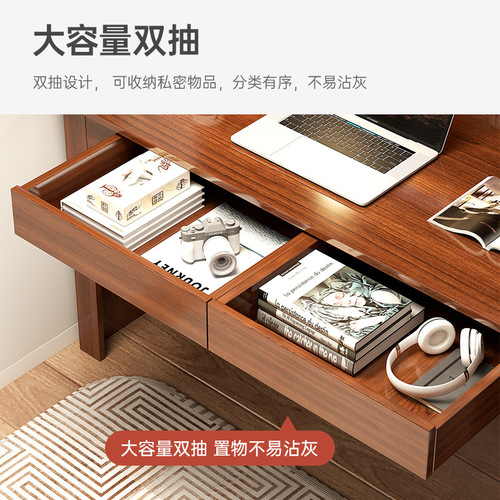 Desk and bookcase integrated table household simple computer table office desk and chair small apartment student bedroom study writing table