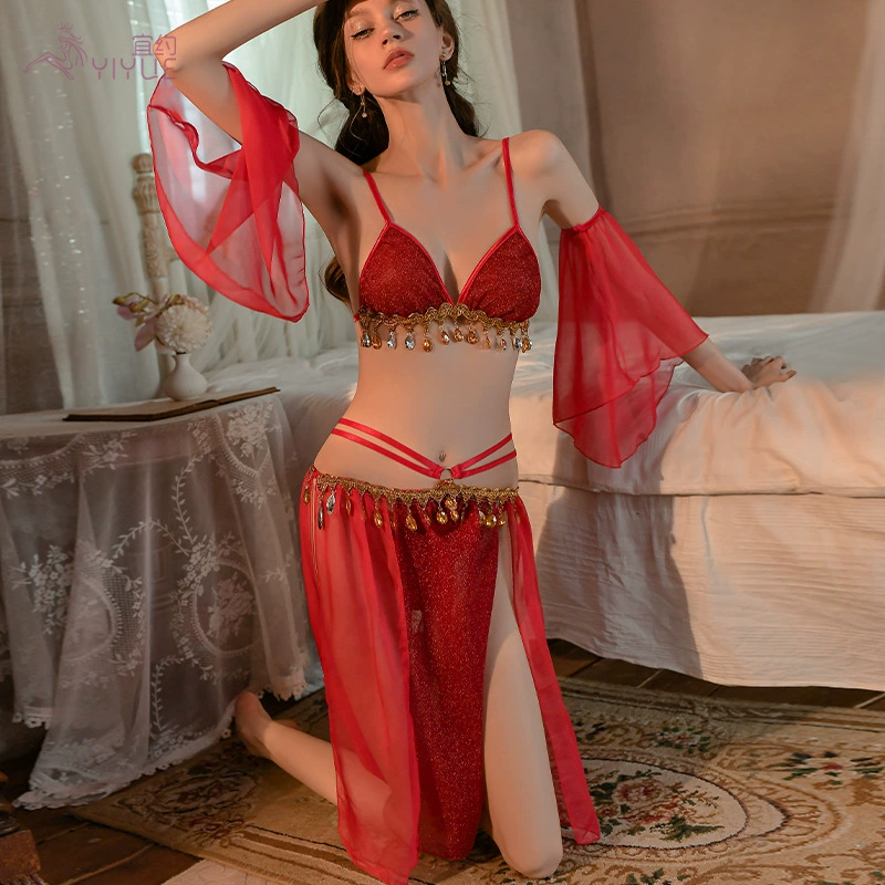 Yiyue Sexy Lingerie Sexy Exotic Princess Western Region Style Split Ancient Style Hanfu Suit Flirting Uniform 1008