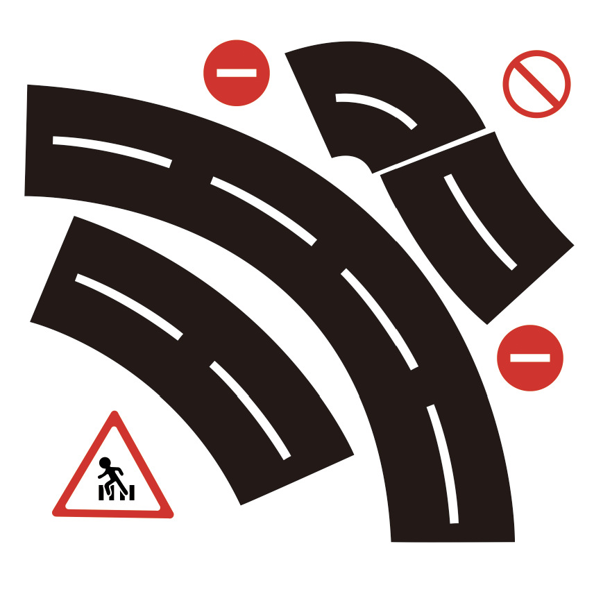 子供道路テープDIY交通道路紙テープ鉄道高速玩具シール駐車場景クロスボーダー貨物