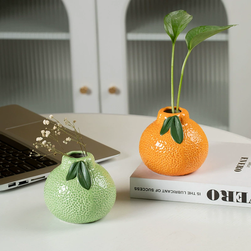 Творческая керамическая маленькая ваза гидропонное растение зеленая трава медная трава цветы цветочная композиция для гостиной столешница декоративная украшение