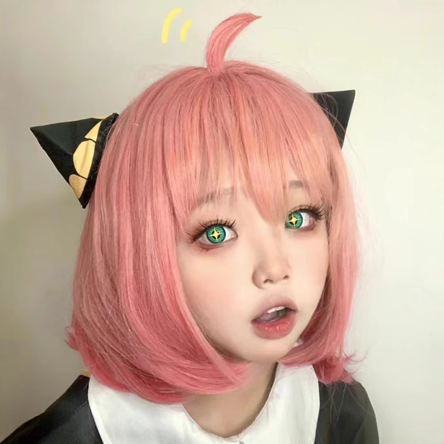 AliExpress SPY play House SPY × FAMILIA Ana Fujie Rosa cabeza de Bobo cos peluca