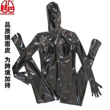 女镜面乳胶氨立体开胸网红角色扮演全包衣连头手袜紧身衣MB35塑身