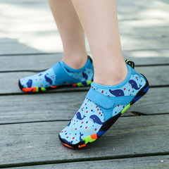 Cross-border printed elastic fabric children's summer beach shoes, boys' and girls' stream-tracing shoes, outdoor sports water shoes