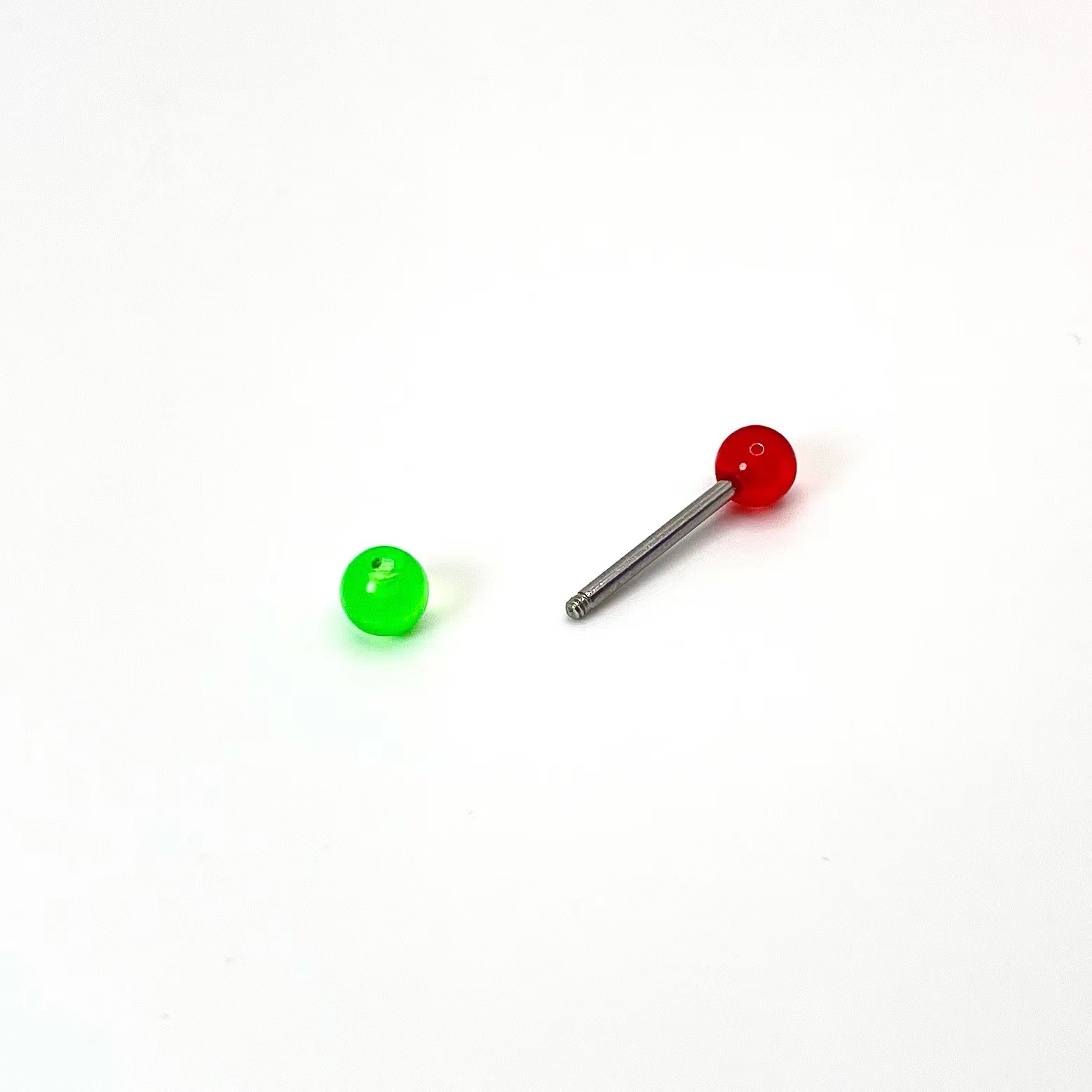 Titanium Steel Acrylic Short Bar Tongue Ring Tongue Piercing Jewelry 14G 12mm detail image 8