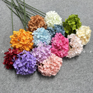 90 pieces single large hydrangea artificial flower wedding fake flower pastoral hydrangea lollipop hydrangea ground row base flower manufacturer