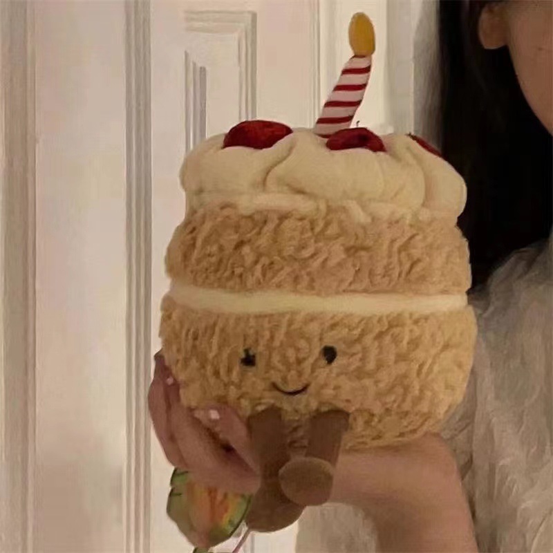 ゼリー人形楽しいケーキ人形音楽付きかわいいイチゴケーキ誕生日プレゼント人形|undefined