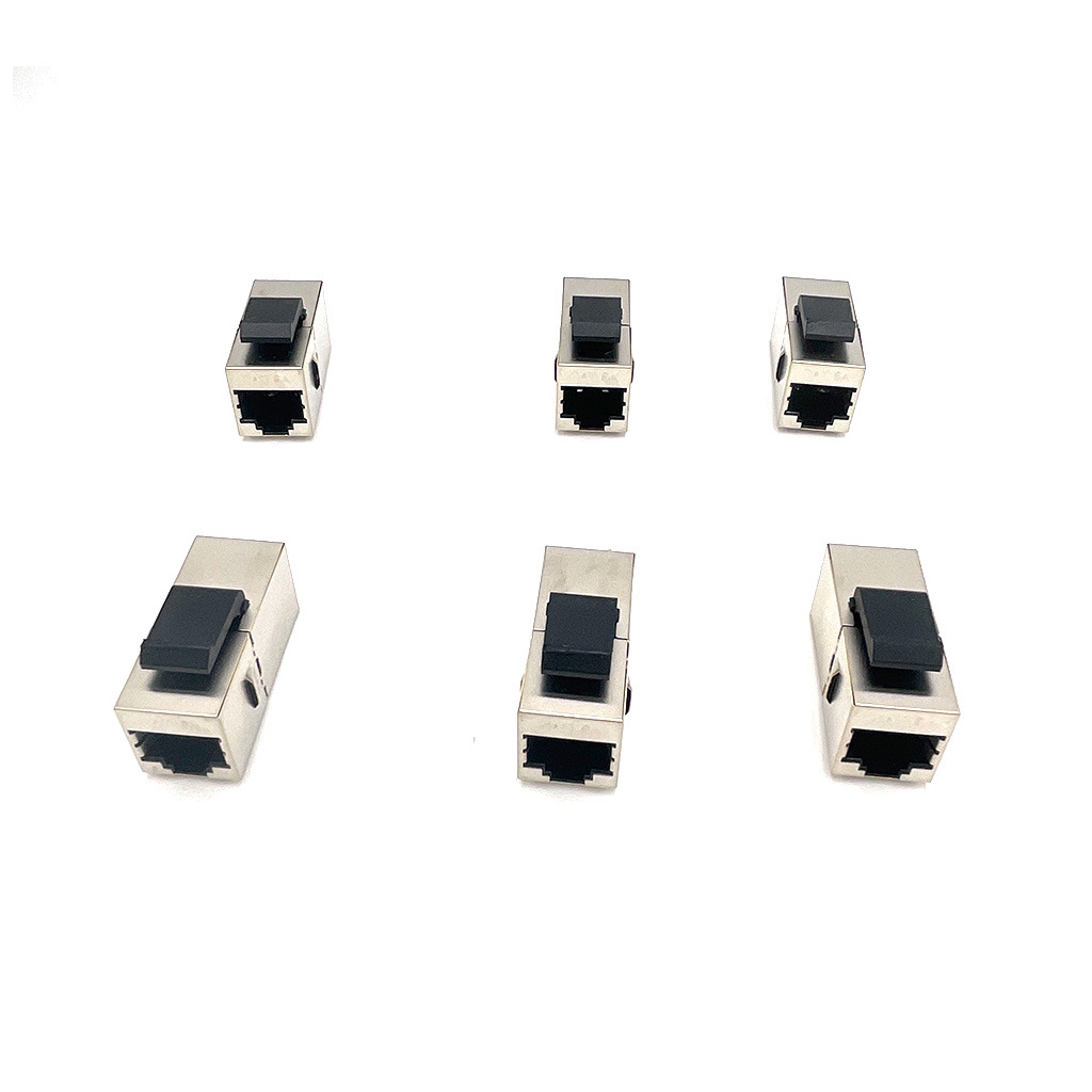 超高品控 RJ45超五类 六类 屏蔽款STP配线架用 180度网络直通模块