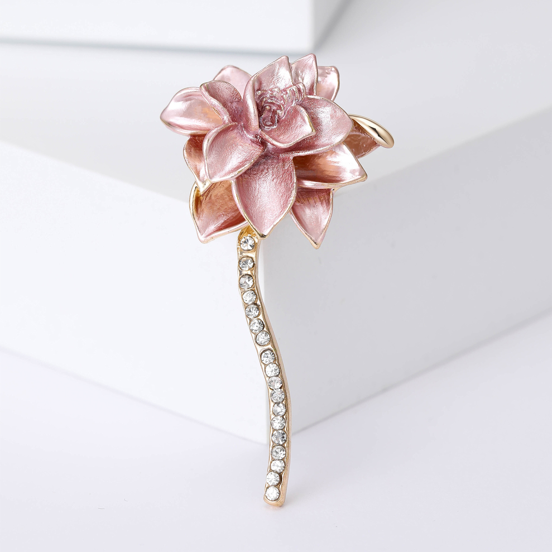 16g Weight Brooches Classification Holiday Occasion Alloy Material Flower Pattern Women's Gender Enamel Design Pin Flower Alloy Enamel Women's Brooches 4