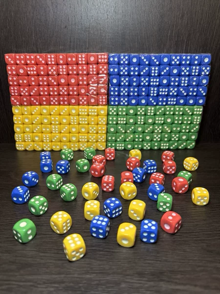 14mm Rounded Corner Dice in Red, Yellow, Blue, Green, Black, White, Pink, and Purple, Larger Size, Suitable for Game Toys, Acrylic Small Dice