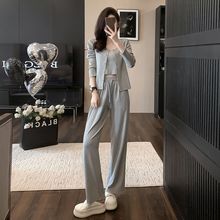 运动套装女春秋季新款韩版时尚百搭宽松小众时髦开衫卫衣三件套潮